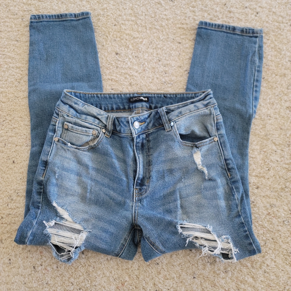 Fashion Nova Distressed Jeans